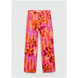 Jeans wideleg estampado