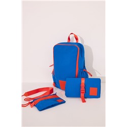 Bolso cartera nylon azul