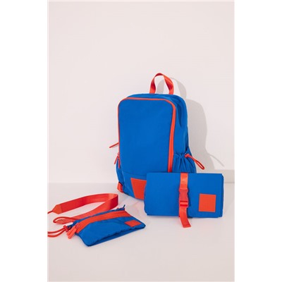 Bolso cartera nylon azul