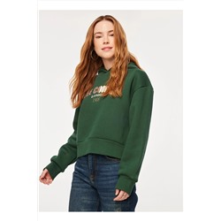 Lee Cooper Kapüşon Yaka Zümrüt Yeşili Kadın Sweatshırt 241 LCF 241008 ZAYE ZUMRUT YESILI 5003069049