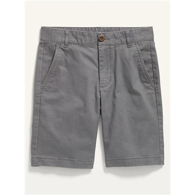Built-In Flex Flat-Front Straight Twill Shorts for Boys