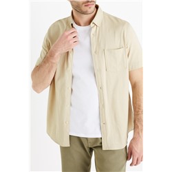 Camisa regular fit - Beige
