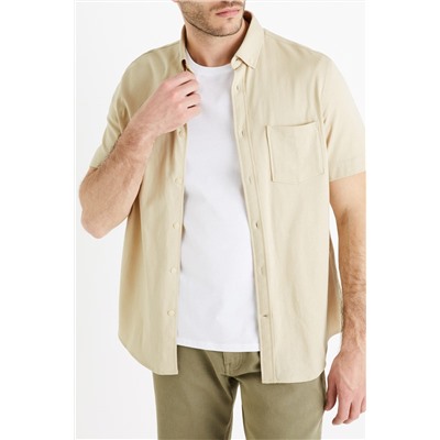 Camisa regular fit - Beige