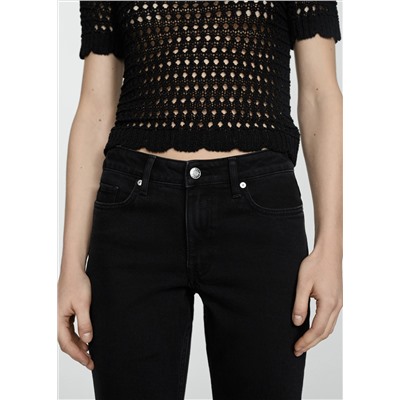 Jeans flare tiro medio