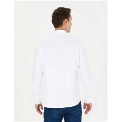 Beyaz Slim Fit Uzun Kollu Gömlek