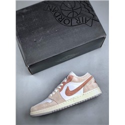 Кроссовки для баскетбола NK AIR JORDA*N 1 low "light bonearchaeo brown" 1 поколения, классические, в стиле ретро,