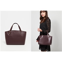 Bolso de piel Parl Burdeos