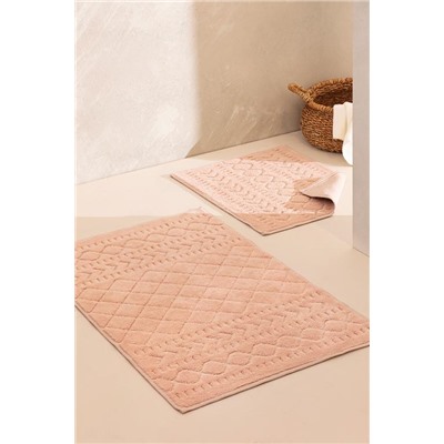 Panier 2'li Banyo Paspası - Pudra - 60x100 cm