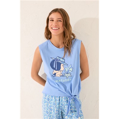 Pijama algodón Capri azul Mafalda