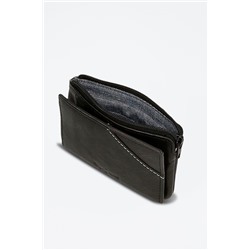 Monedero de piel Striking Negro