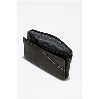Monedero de piel Striking Negro
