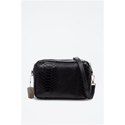 Bandolera de piel Degna Negro
