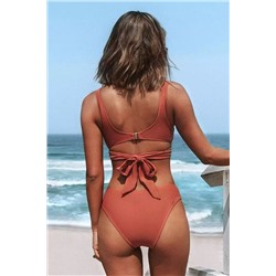 Burnt Orange Stylish O-Ring Bikini