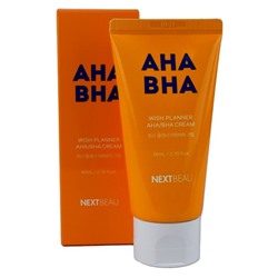 NEXTBEAU Wish Planner AHA/BHA Cream Крем с AHA/BHA кислотами для проблемной кожи 80мл