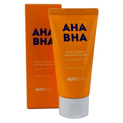 NEXTBEAU Wish Planner AHA/BHA Cream Крем с AHA/BHA кислотами для проблемной кожи 80мл