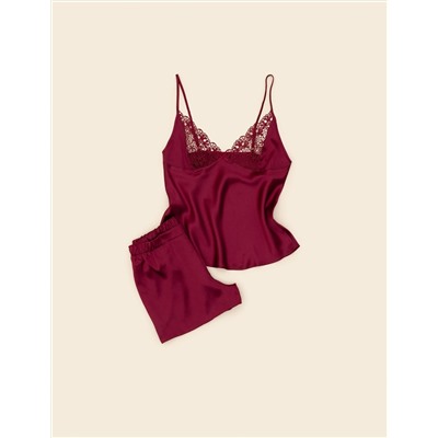 Bordo Saten 6'lı Çeyiz Seti