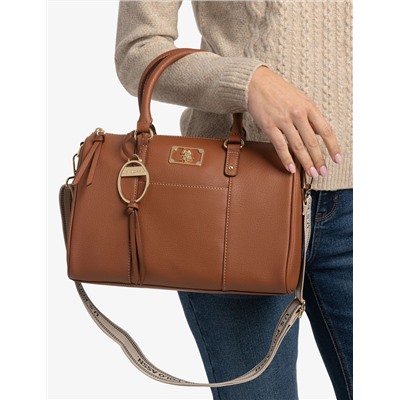 SOLID SWIFTY SATCHEL BAG WITH CROSSBODY STRAP