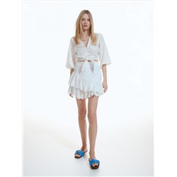 Bluse mit Lochstickerei