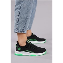 Tonny Black Unisex Siyah Yeşil Spor Ayakkabı Tbqnl TBQNL-0
