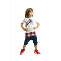 Denokids Dino Ekose Baggy Şort Takım CFF-19Y1-163