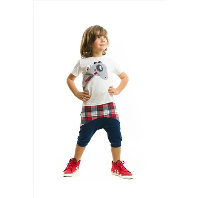 Denokids Dino Ekose Baggy Şort Takım CFF-19Y1-163
