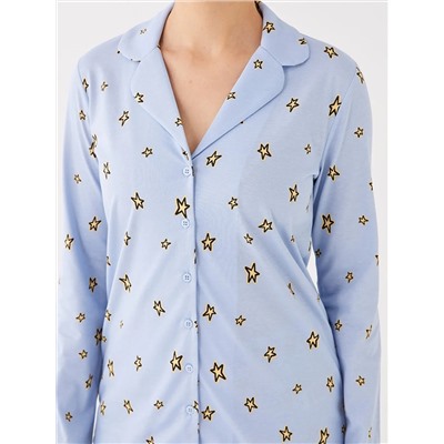 LC Waikiki Gömlek Yaka Desenli Uzun Kollu Kadın Pijama Takımı, LCW DREAM                                            
                                            Gömlek Yaka Desenli Uzun Kollu Kadın Pijama Takımı