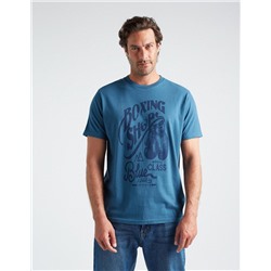 Print T-shirt, Men, Blue