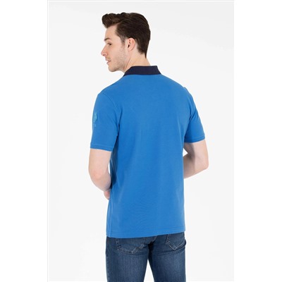 Erkek Saks Polo Yaka Tişört