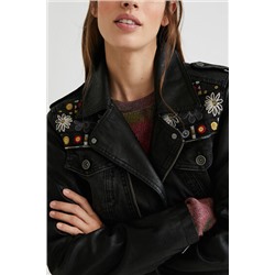 Chaqueta biker vaquera slim