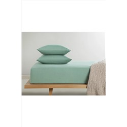 English Home Novella Premium Soft Cotton Tek Kişilik Lastıklı Çarşaf Takımı 100x200 Cm Seledon TYC00672127771