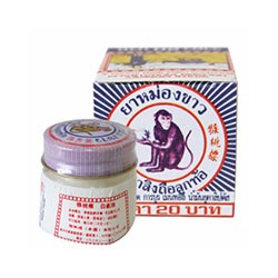 Белый тайский бальзам White monkey holding Peach 35(18 гр) мл / White monkey holding Peach balm 35 ml (18 gr)