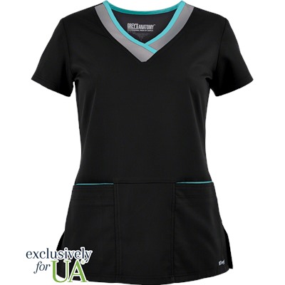 Grey's Anatomy Scrubs Active Modern Fit Color Block Top