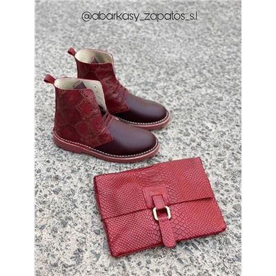 Ab. Zapatos 27025 serpiente Burdeos + PELLE 17-06/2 SERPIENTE Burdeos АКЦИЯ
