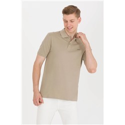 Erkek Haki Basic Polo Yaka Tişört