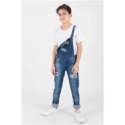 AHENGİM Kids Ak 874042 Erkek Çocuk Yırtmaç Bahçıvan Tulum 1-2-10000892