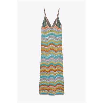 CROCHET KNIT STRAPPY DRESS
