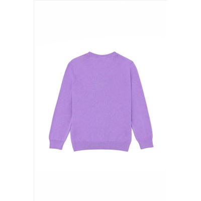 Kız Çocuk Lila Basic Kazak
