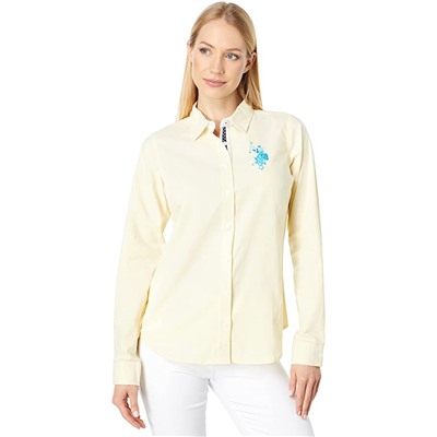 U.S. POLO ASSN. Long Sleeve Oxford Tonal Pony Shirt