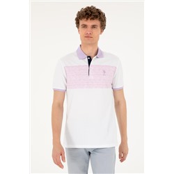 Erkek Regular Fit Polo Yaka Lila Tişört