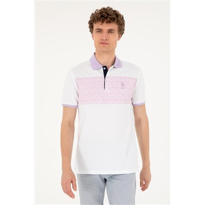 Erkek Regular Fit Polo Yaka Lila Tişört