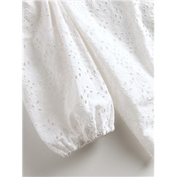 Bluse mit Lochstickerei