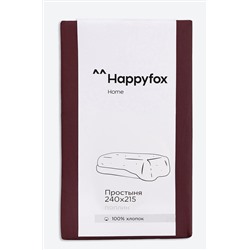 Простыня из поплина 240X215 Happy Fox Home