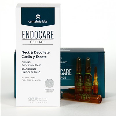 Endocare Cellage Cuello y escote 80 ml PACK Regalo Tensage 10 ampollas