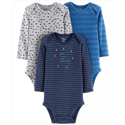 3-Pack Certified Organic Bodysuits