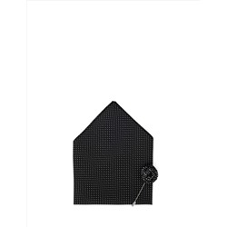 Siyah 3'lü Kravat Mendil Set