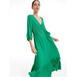 Maxikleid mit Rüschensaum