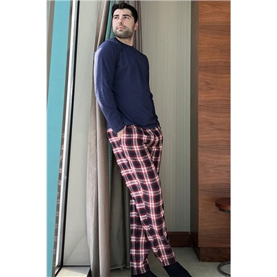 For You Homewear 2'li Ekose Flanel Lacivert Pijama Takımı, For You Homewear                                            
                                            2'li Ekose Flanel Lacivert Pijama Takımı