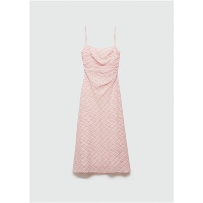 Vestido midi estampado cuadros