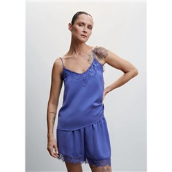 Top lencero satinado -  Mujer | MANGO OUTLET Melilla