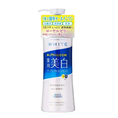 KOSE MOISTURE MILD WHITE Essence Отбеливающая эссенция Все в одном против пигментных пятен 230мл